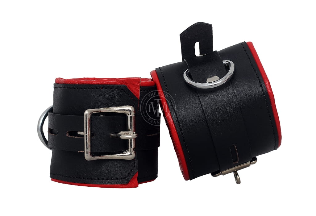 Premium Leather Bondage Handcuffs Set, view 6