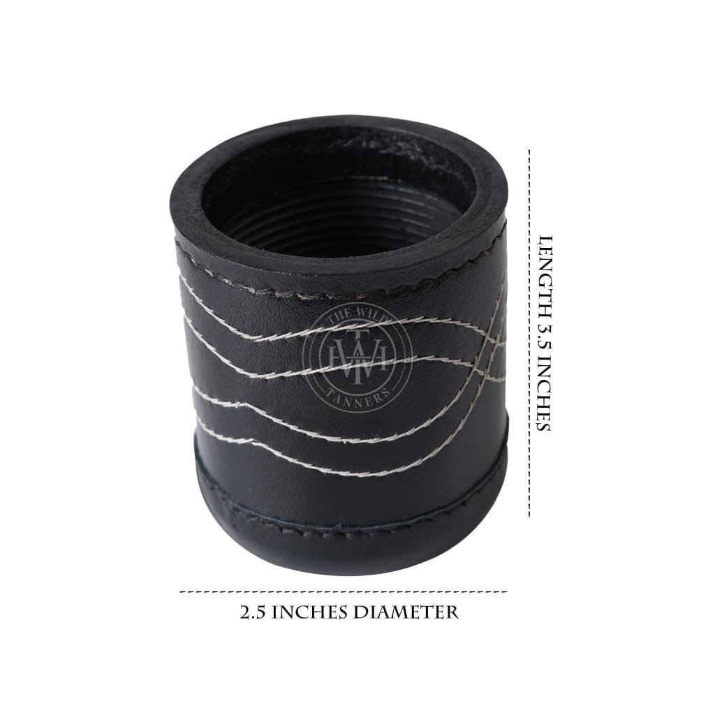 Leather Yahtzee Dice Cup - Ribbed Interior, view 6