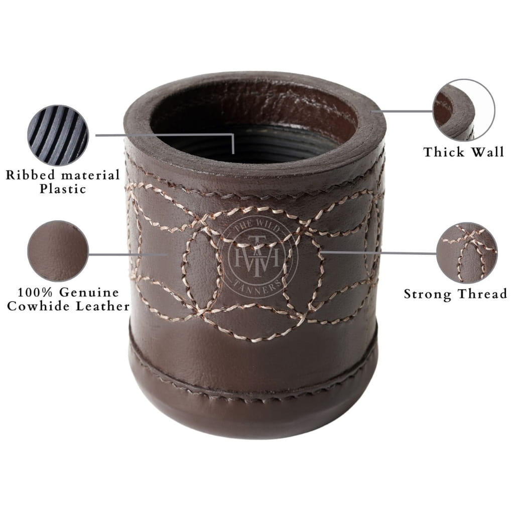 Premium Dice Cup Leather - Brown, view 6