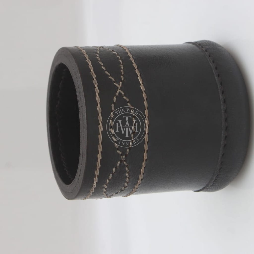 Leather Dice Cup - Black, view 6