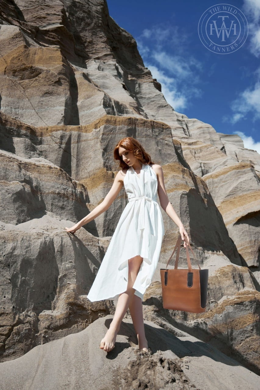 Genuine Brown Leather Tote Bag, view 3