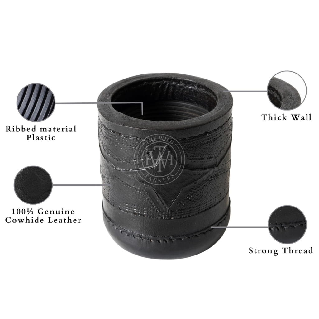 Genuine Jumbo Leather Dice Cup, view 6
