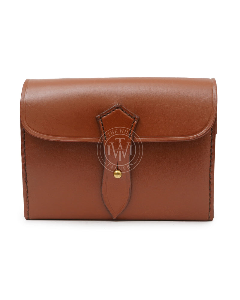 sandwich tin, sandwich Tin with leather case, sandwich tin with tan leather case