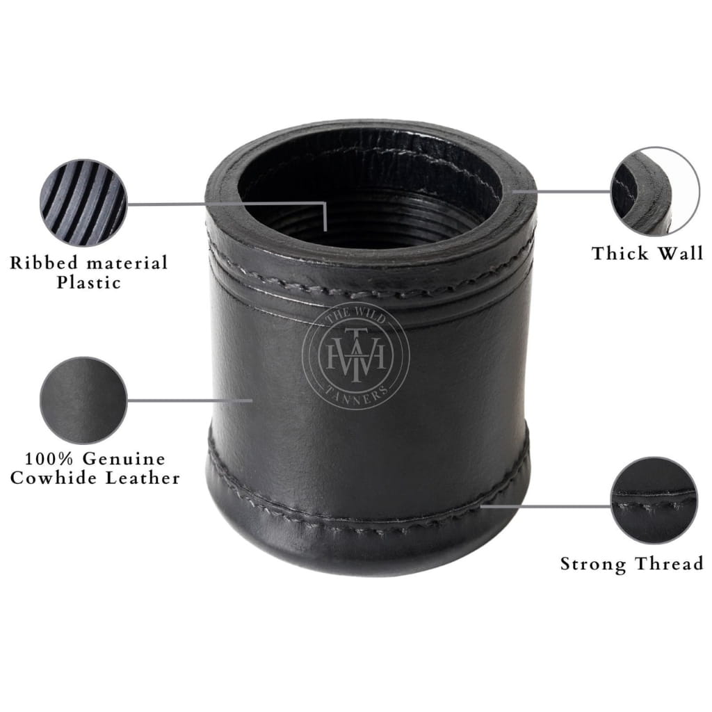 Classic Dice Cup Leather with Ribbed Interior, view 6