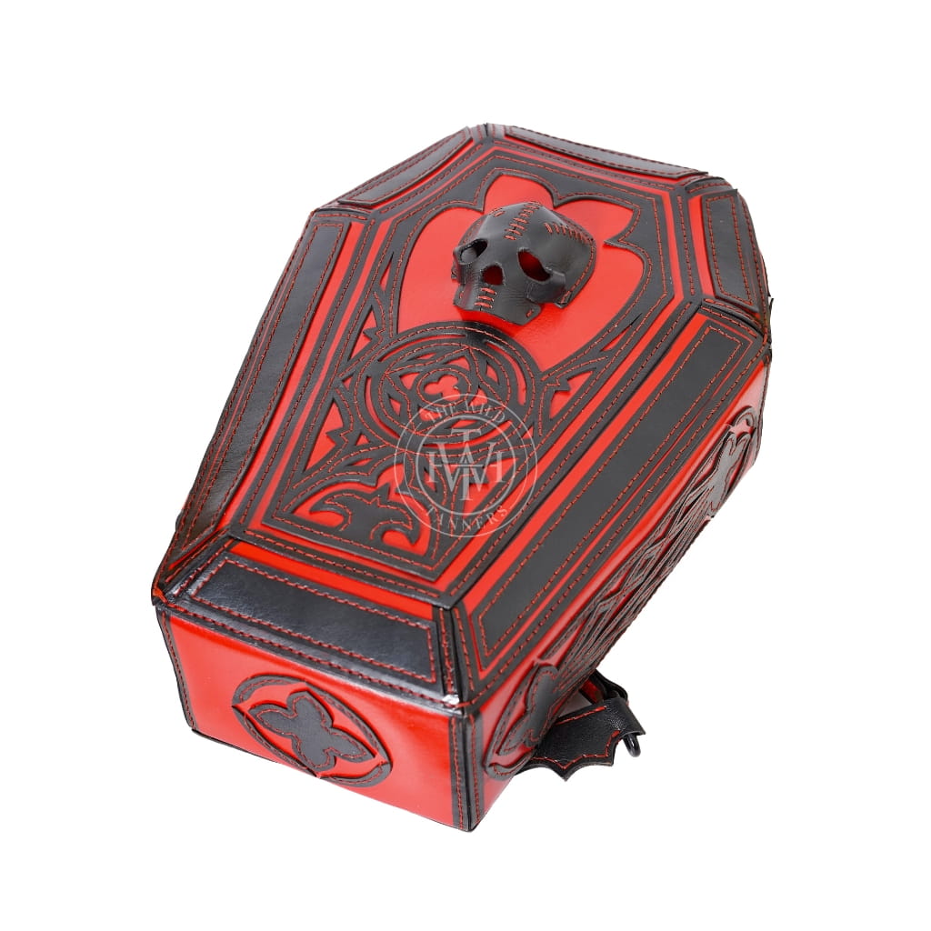 Genuine Leather Steampunk Coffin Backpack, view 6