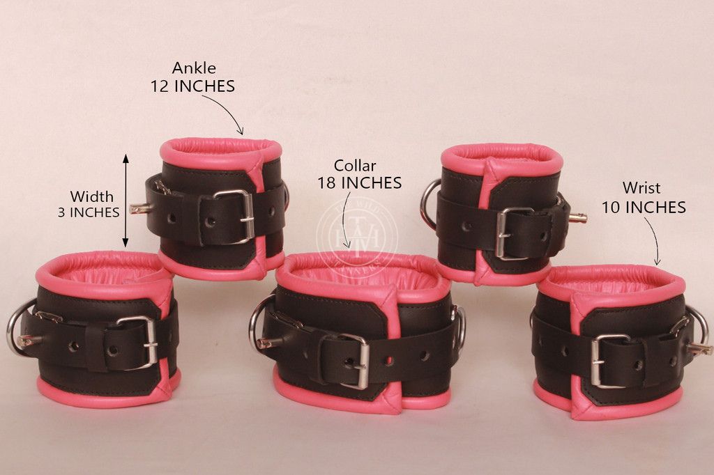 5 Pcs Leather Bondage Handcuffs Set, view 6