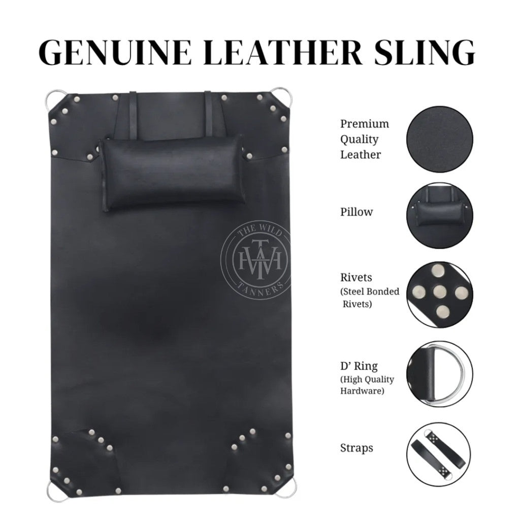 Heavy Duty Leather Sex Sling, view 6