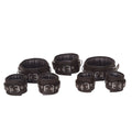 brown leather handcuffs, BDSM restraints, adjustable leather cuffs