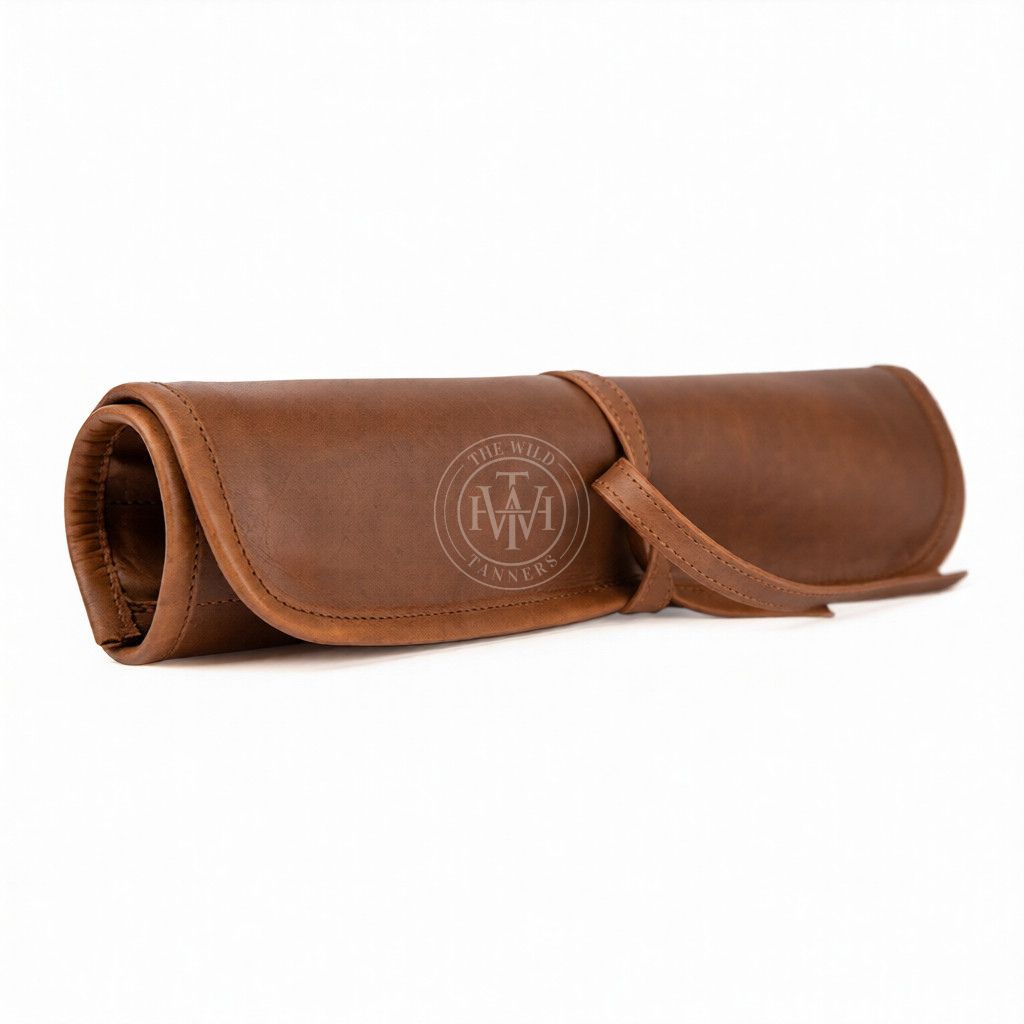 Classic Brown Leather Artist Roll, view 6