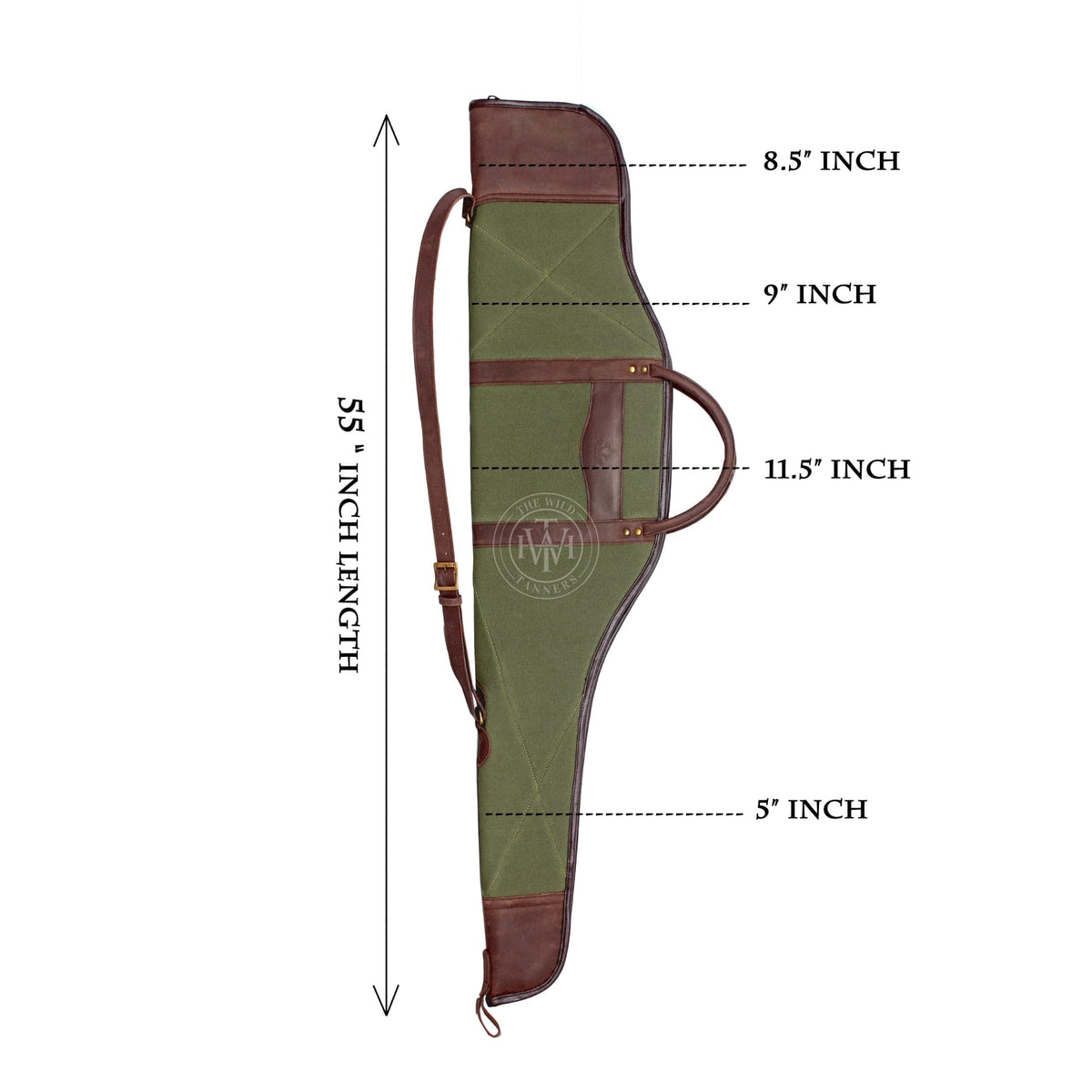 Handcrafted Waxed Canvas and Leather Rifle Case, view 7