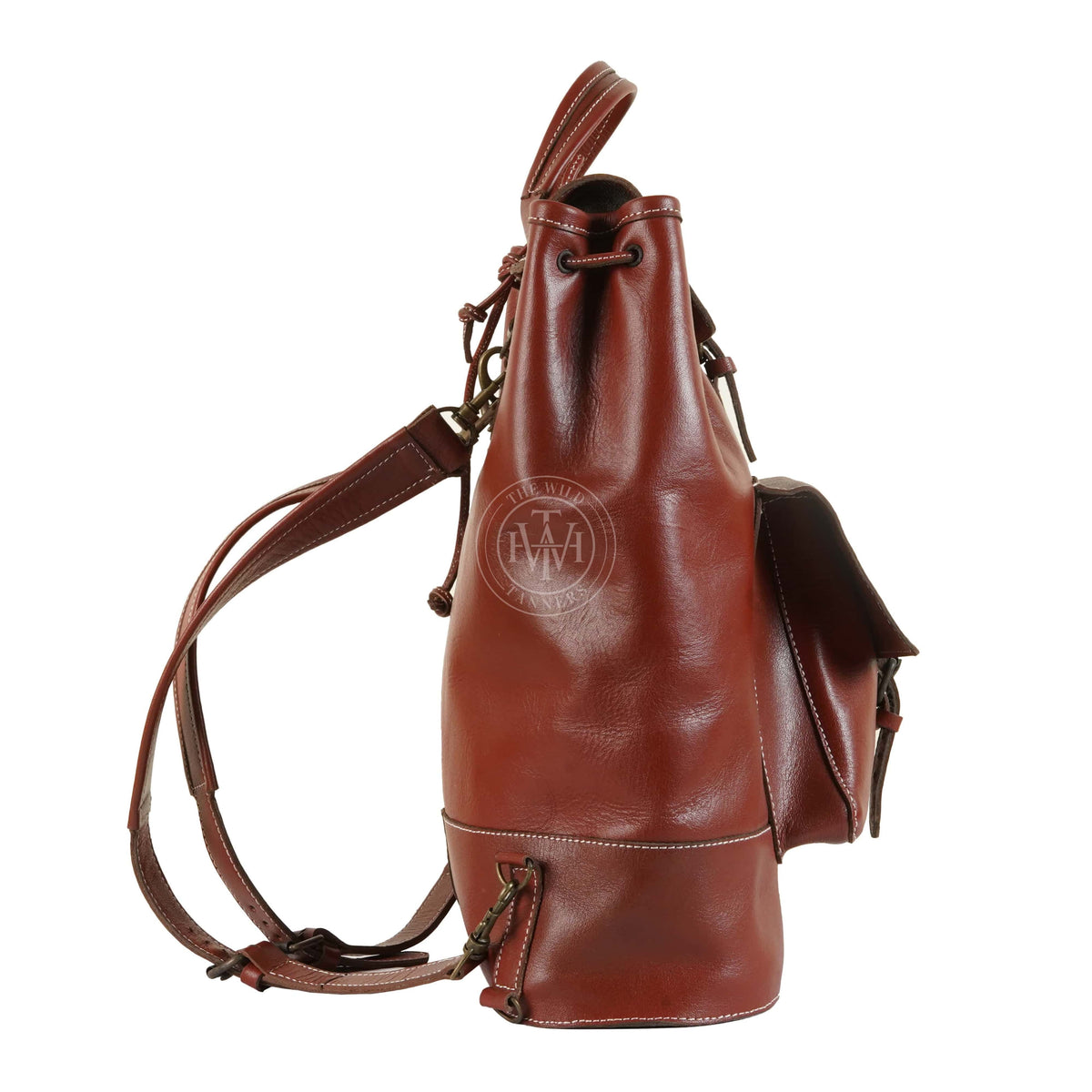 Genuine Mens Leather Backpack, view 8