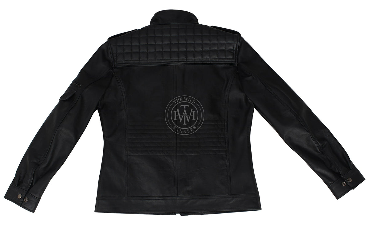 Premium Quilted Leather Jacket For Mens, view 7