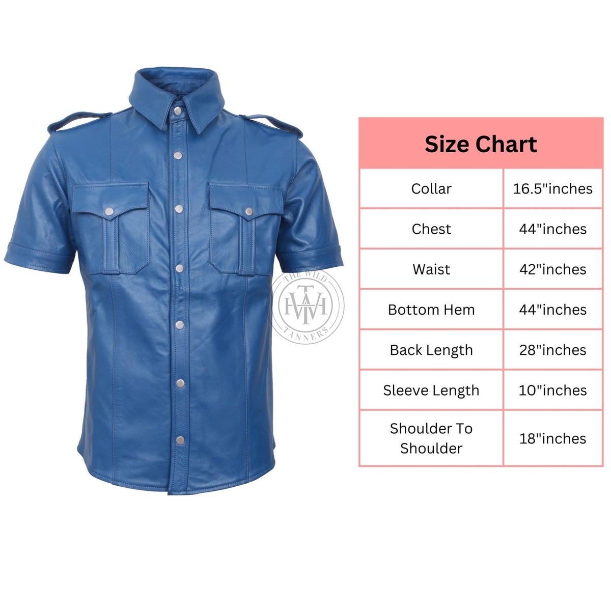 Half Sleeve Military Leather Gay Shirt, view 3
