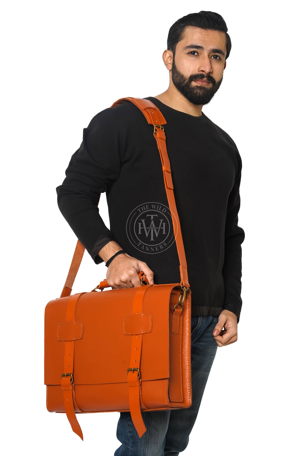 Genuine Leather Briefcase, view 3