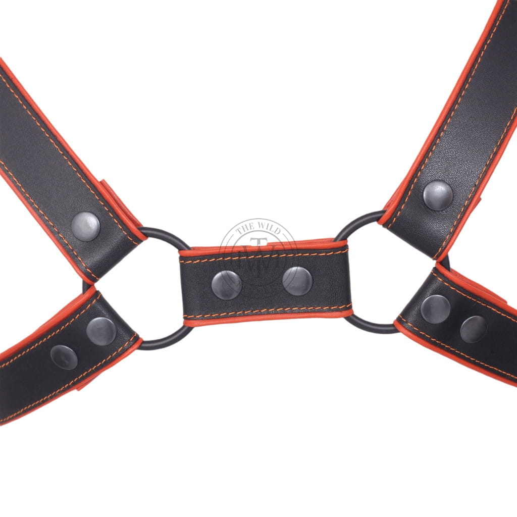 leather mens bondage harness with jockstrap