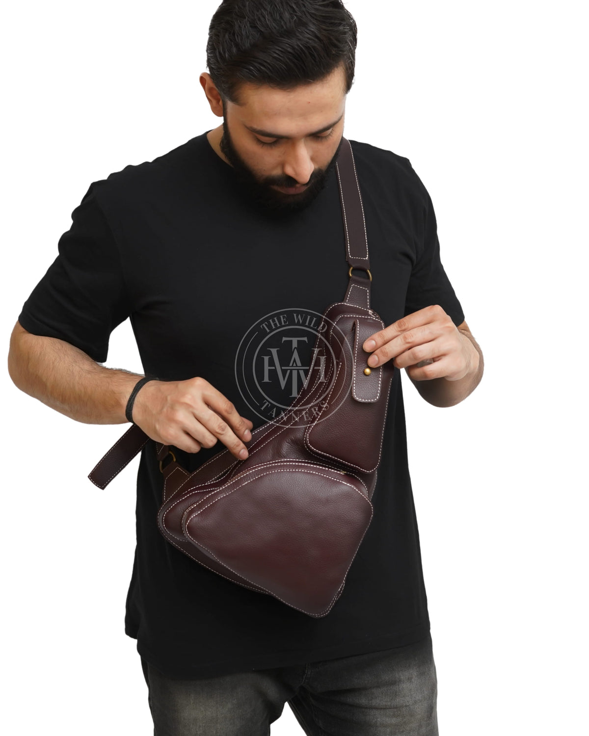 Classic Leather Sling Bags, view 3