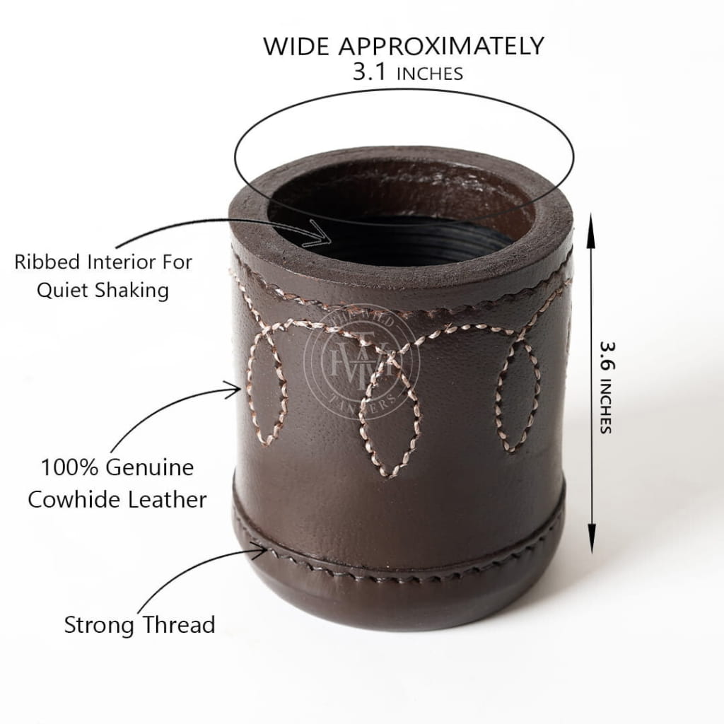 Yahtzee Leather Dice Cup - Ribbed Interior, view 7