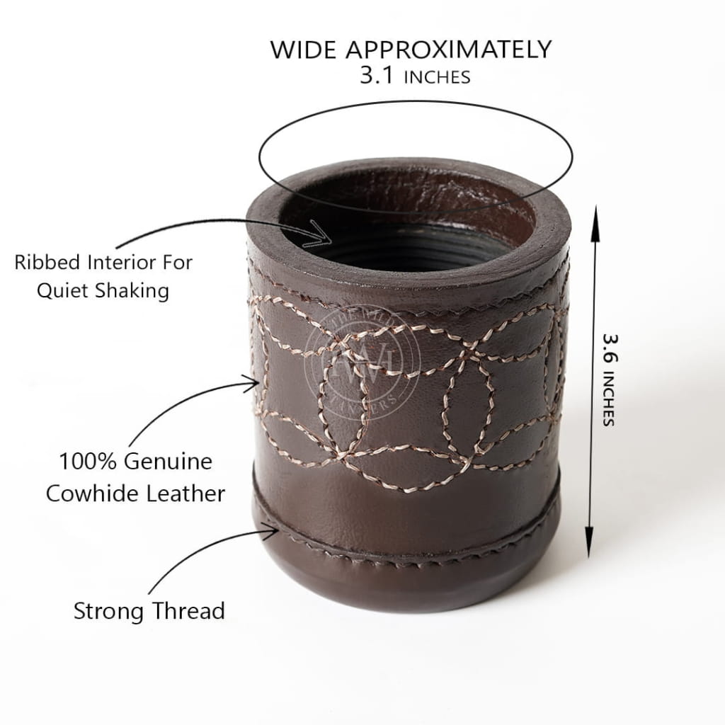 Premium Dice Cup Leather - Brown, view 7
