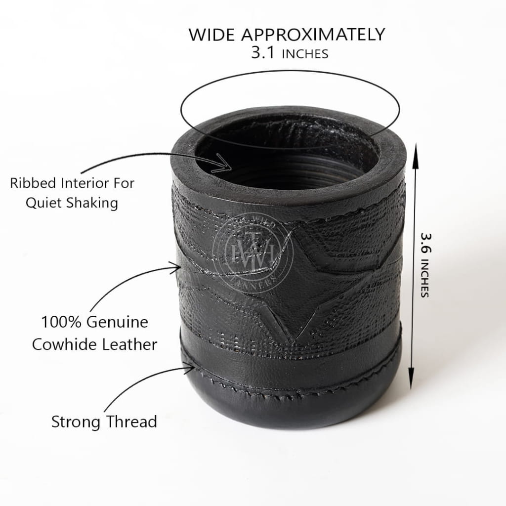 Genuine Jumbo Leather Dice Cup, view 7