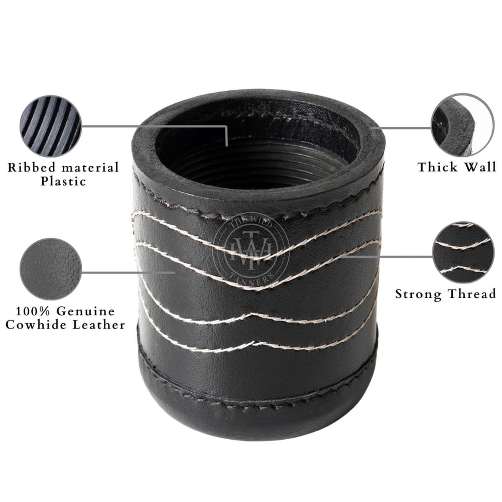 Leather Yahtzee Dice Cup - Ribbed Interior, view 7