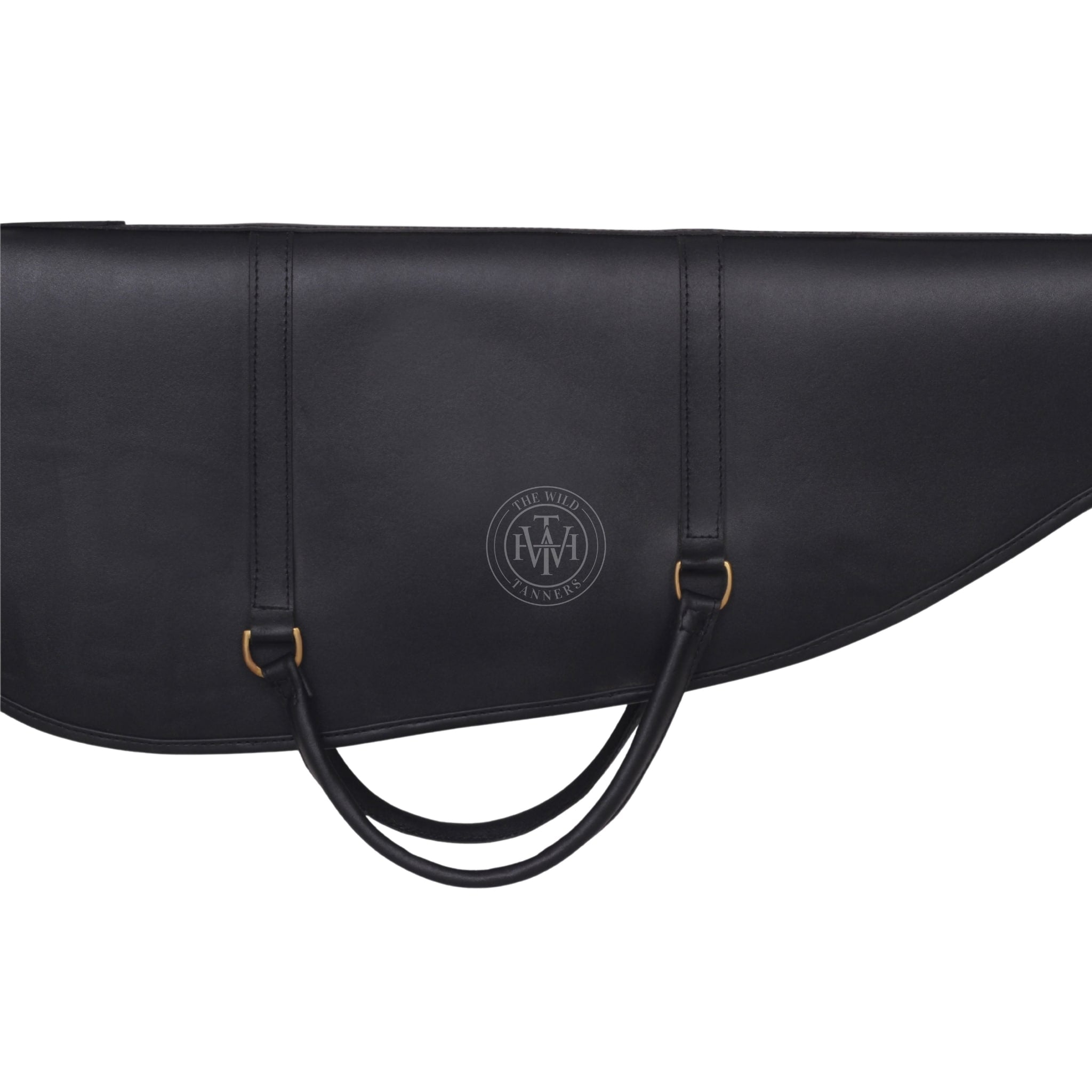 Black Leather Rifle Case, Leather Rifle Case with Flap Closure, Rifle Case with Buckle, Rifle Case with Buckle
