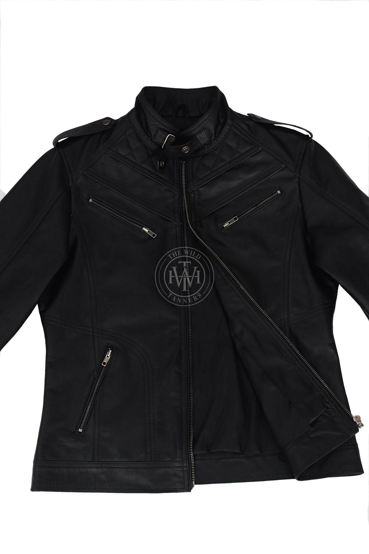 Premium Quilted Leather Jacket For Mens, view 8