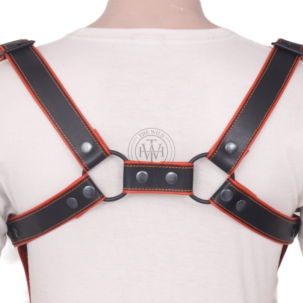 leather mens bondage harness with jockstrap