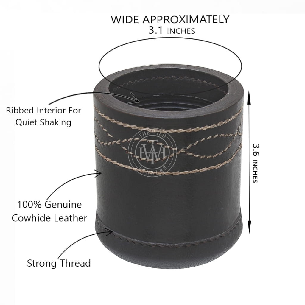 Leather Dice Cup - Black, view 8