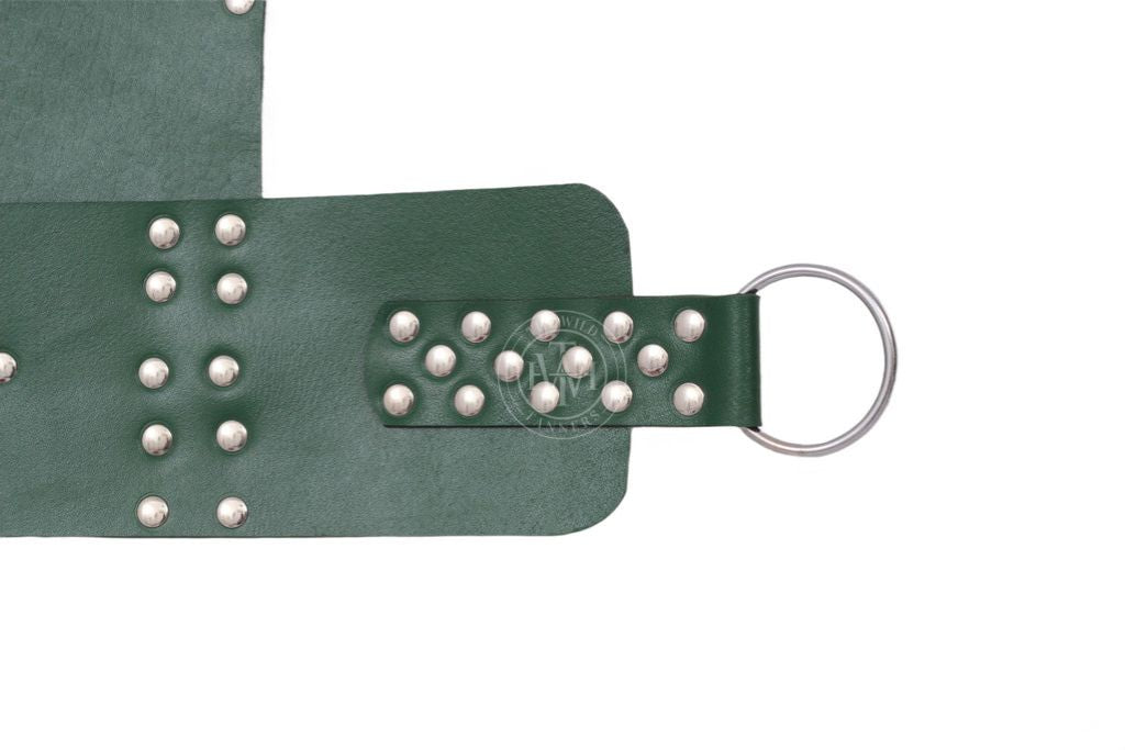 Dark Green Leather Sex Swing Bondage, view 8