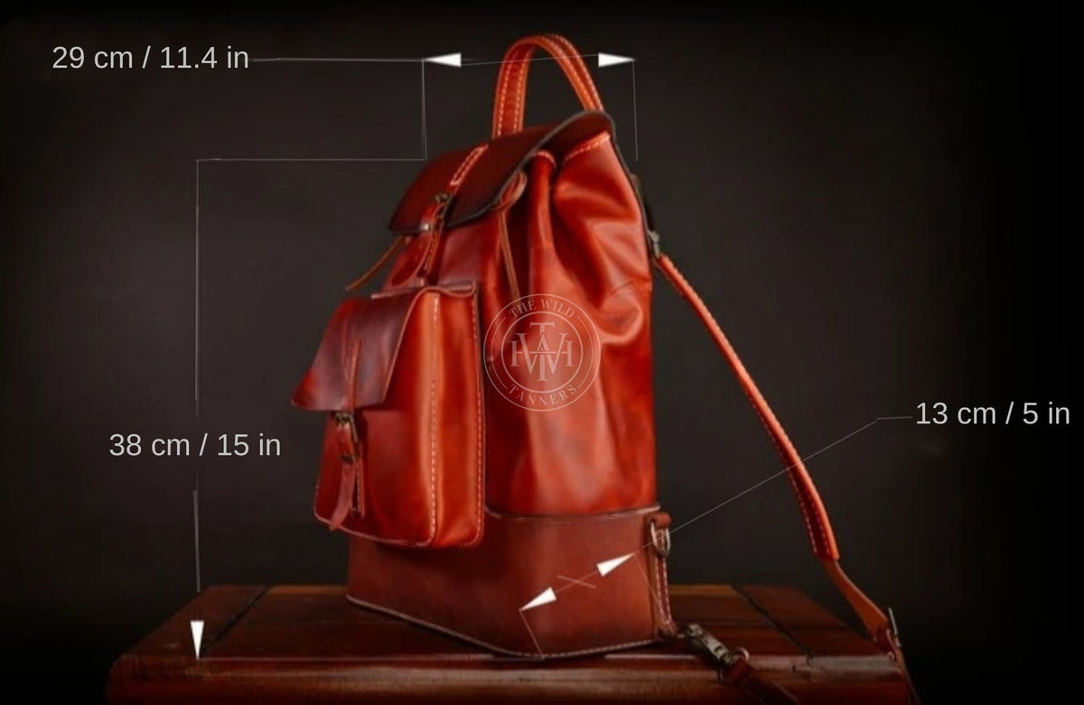 Genuine Mens Leather Backpack, view 9