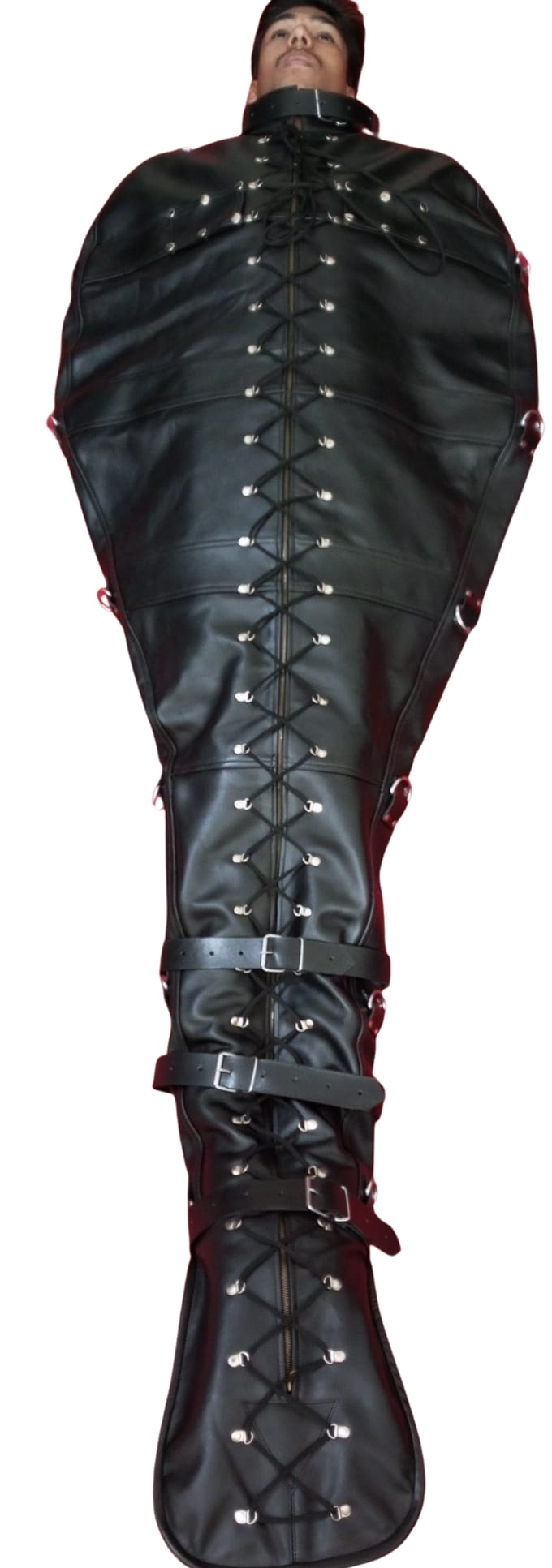 leather bodybag, leather sleepsack, leather sleep sack, leather bondage body bag, leather bondage sleep sack, self bondage sleep sack,