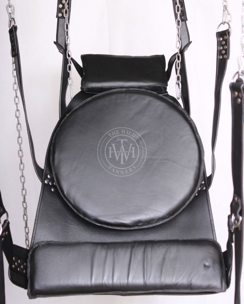 VIP leather bondage swing, view 9