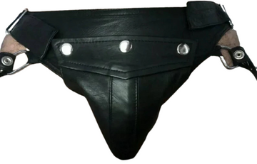 Authentic leather jockstrap for gay men