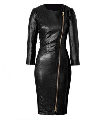 Bondage Leather Black Catsuit for Women