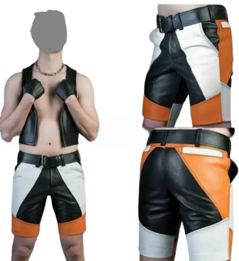 leather shorts, leather shorts bondage, leather shorts bdsm, leather gay shorts, gay leather shorts