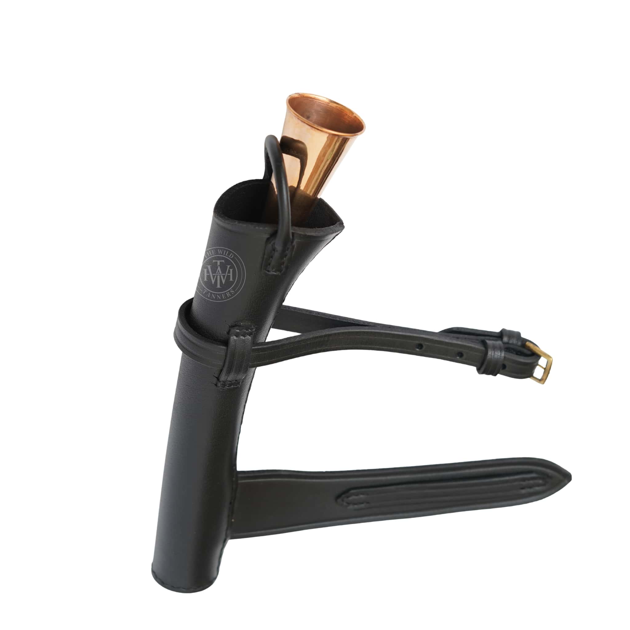 Fox Hunting Horn with Leather Case, Hunting Horn with Leather Case,  Hunting Horn with Case, 1 band horn, 3 band horn, 4 band horn, fox hunting horn for sale, Fox Hunting Copper Horn