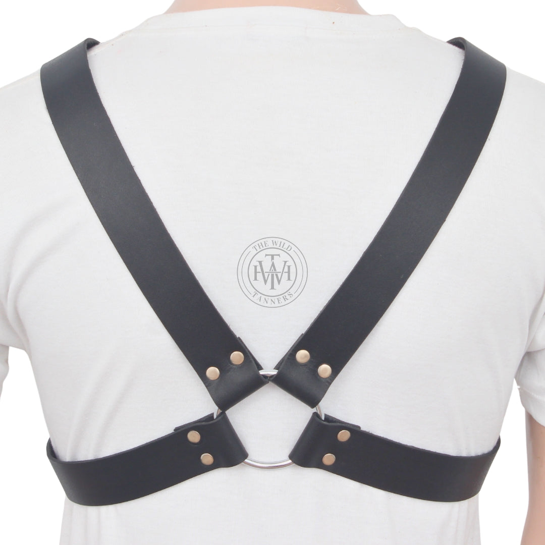 Gay Leather Chest Harness for Men, view 4