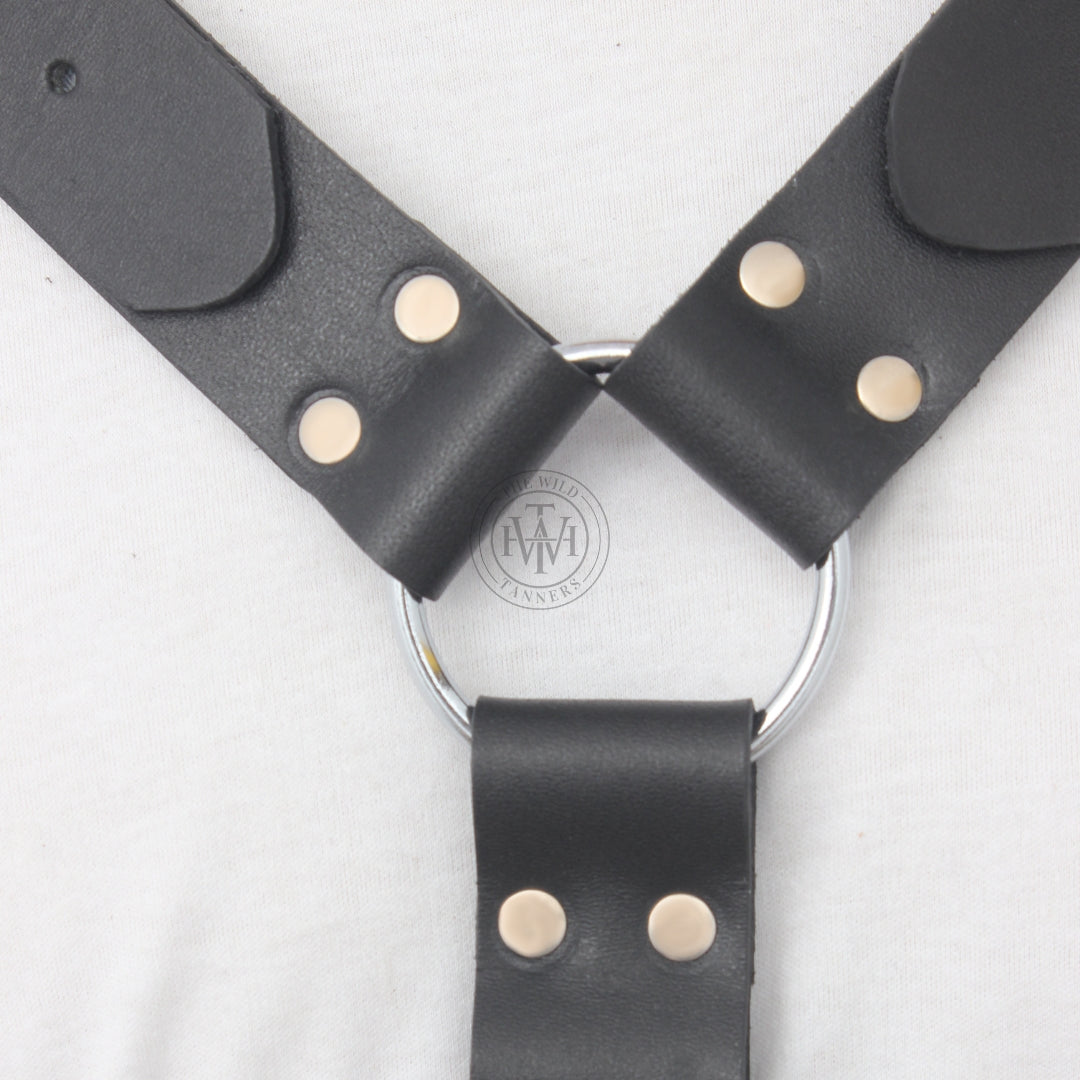 Gay Leather Chest Harness for Men, view 5