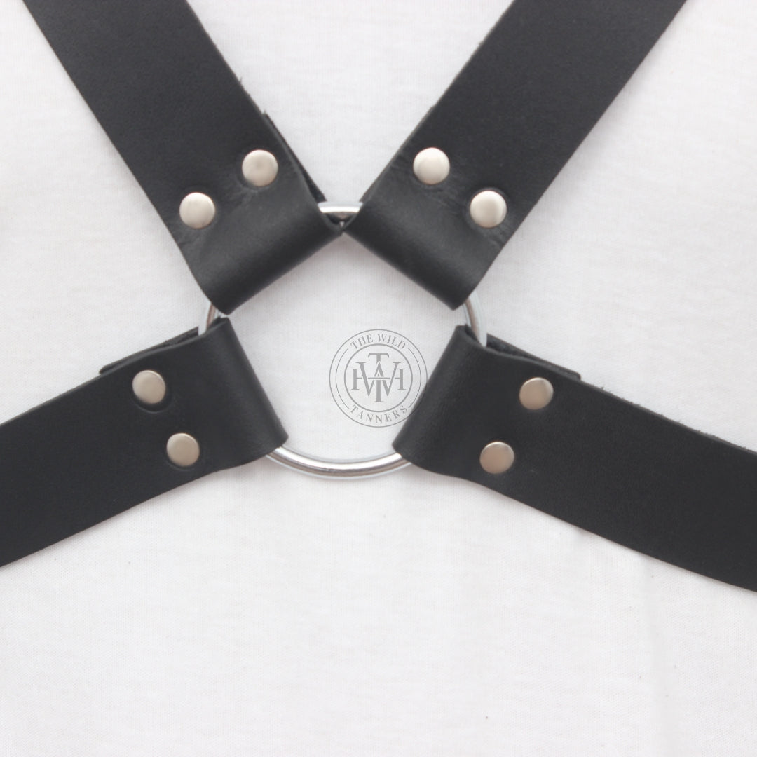 Gay Leather Chest Harness for Men, view 6