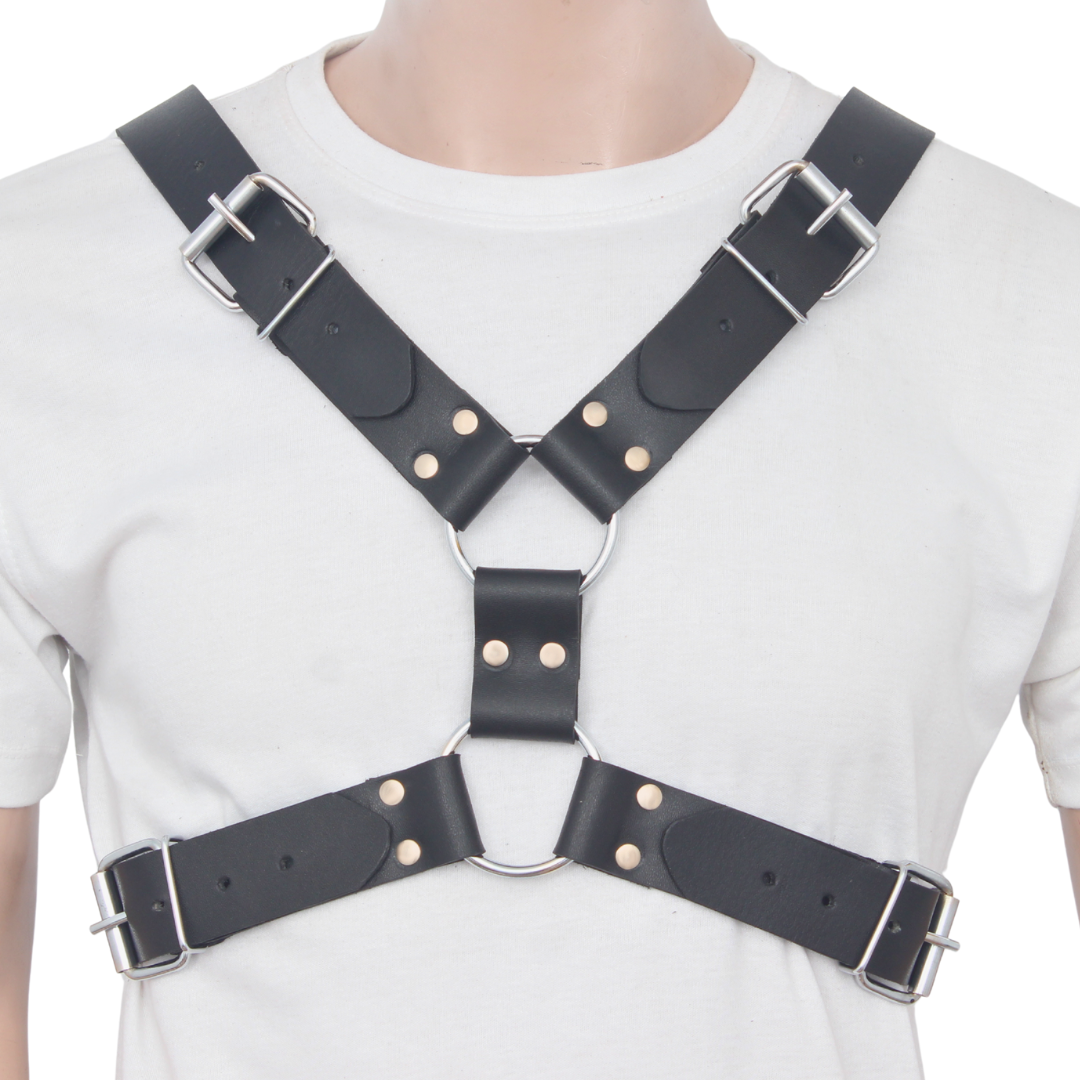 Mens Leather Bulldog Harness, Mens Harness, Leather Harness, Gay Harness