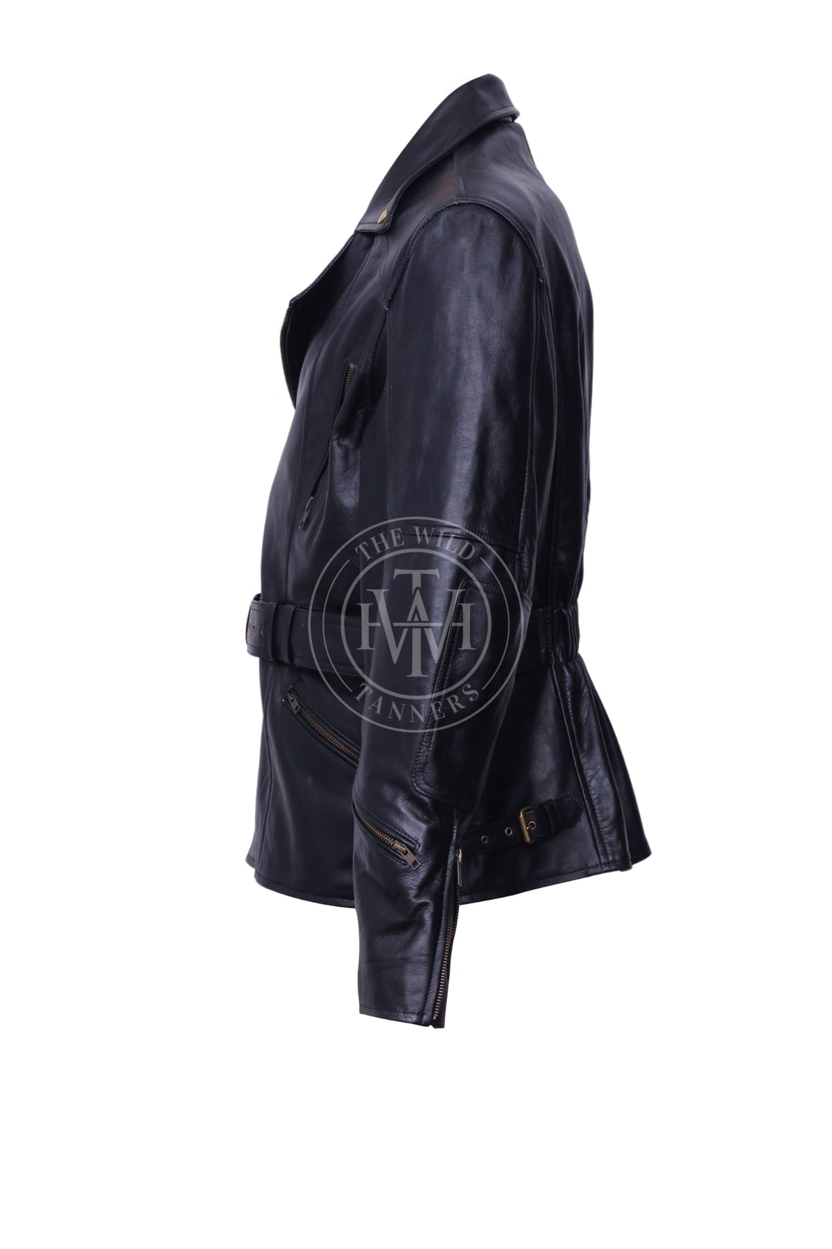 Stylish Leather Motorcycle Jacket For Men, view 3