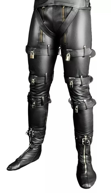Genuine Leather Bondage Pants