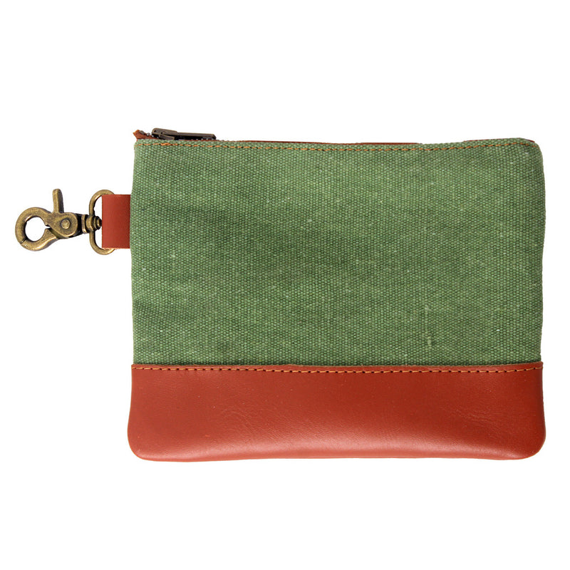 canvas leather golf pouch, golf ball pouch, golf accessory bag, golf ball bag, golf ball pouch, leather golf pouch
