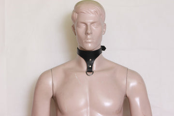Leather BDSM Posture Collar