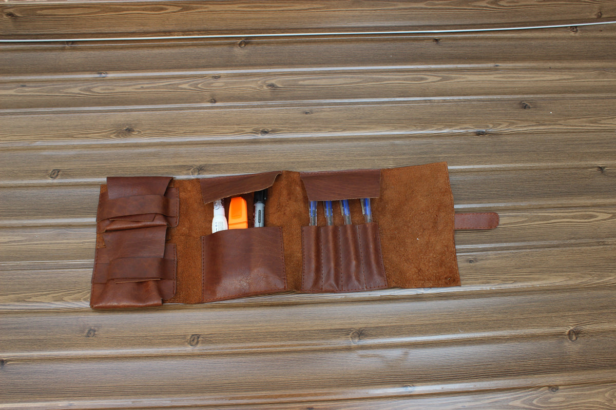 Leather Pencil Roll, view 2