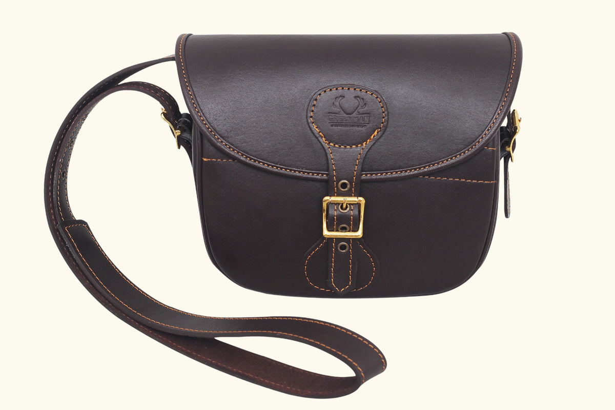 Genuine Brown Leather Cartridge Bag