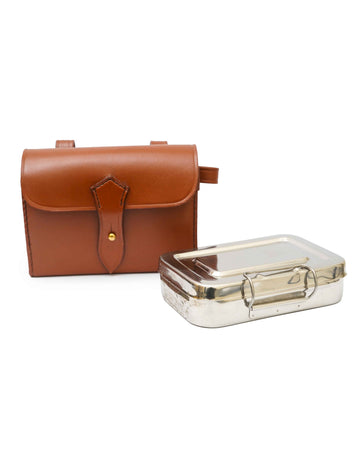 Fox Hunting Sandwich Tin Leather Case