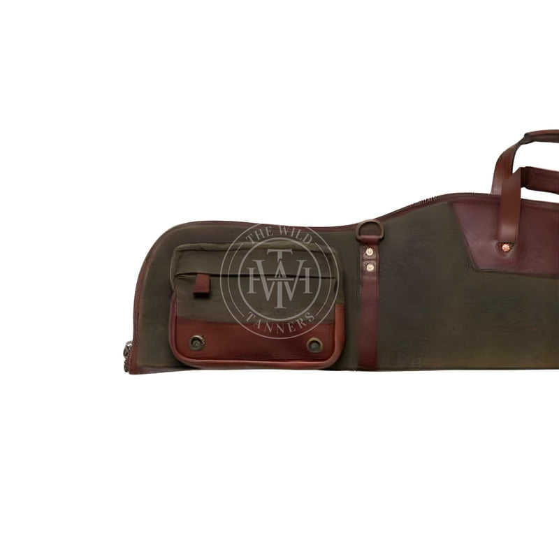 Canvas Rifle Case, canvas leather rifle case, handmade canvas rifle case, leather canvas rifle case
