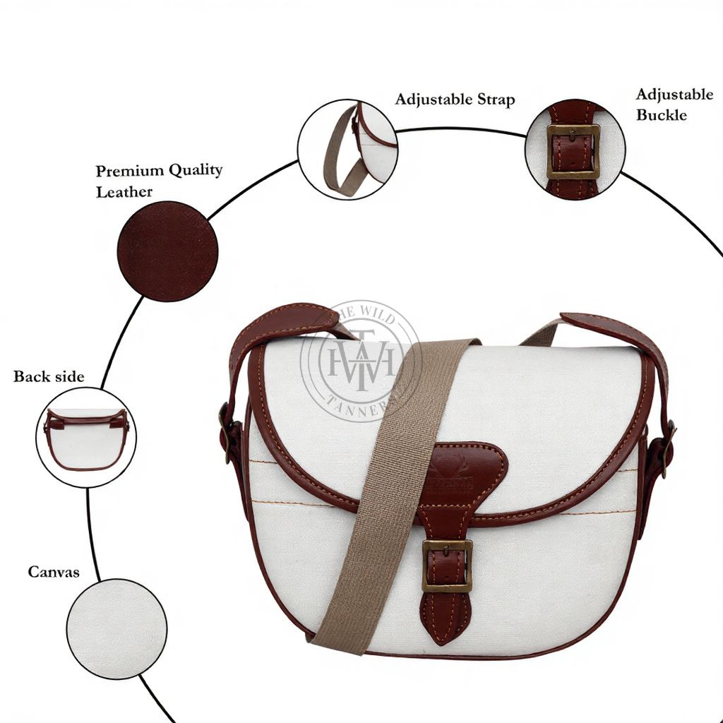 Leather Canvas Cartridge Bag, view 7