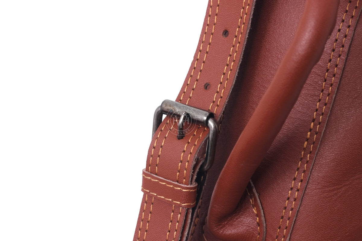Vintage Leather Sunday Golf Bag, view 4